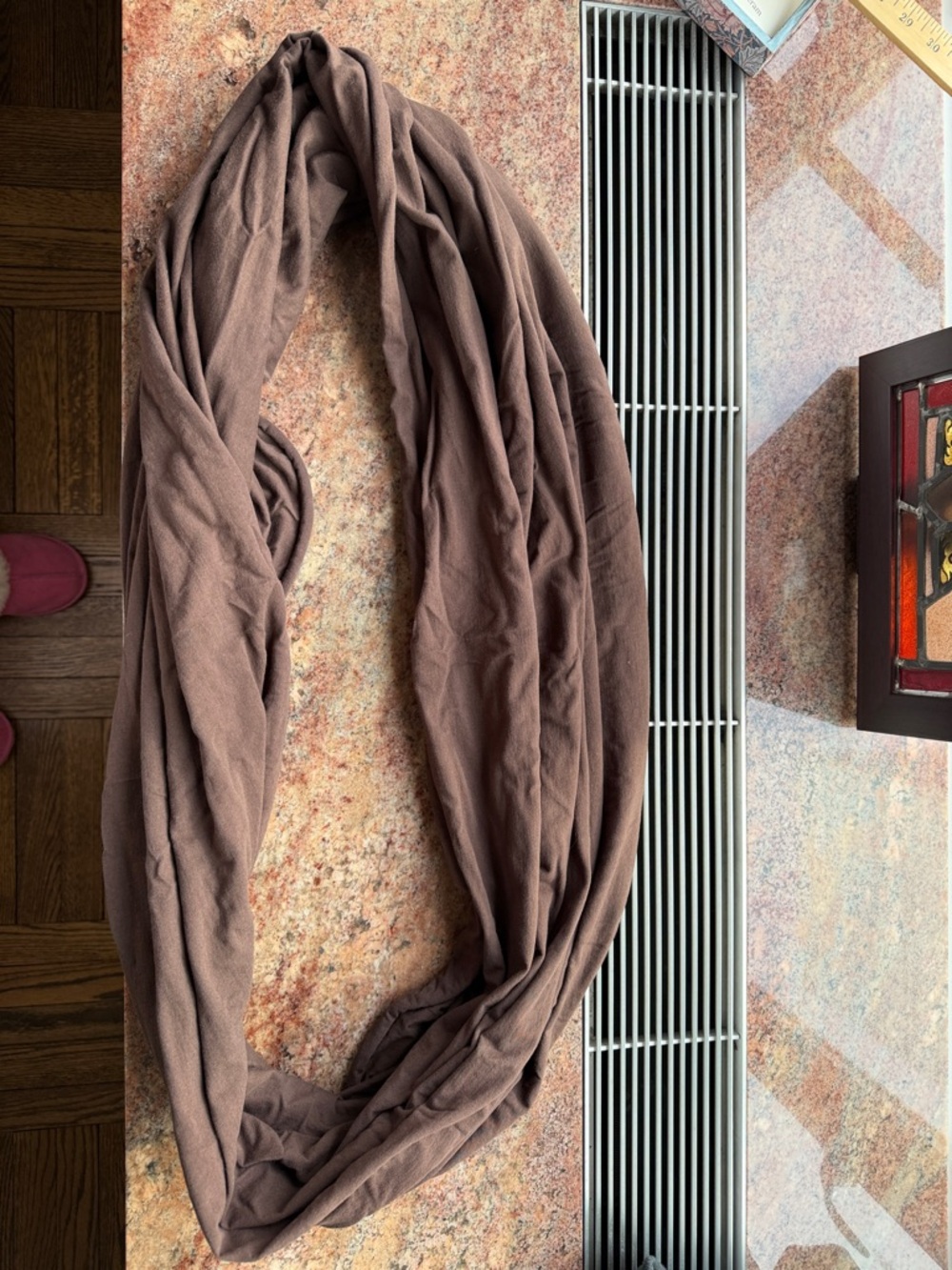 Soft Brown Infinity Scarf